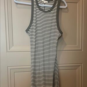 Zsupply  green and White Striped Mini Dress